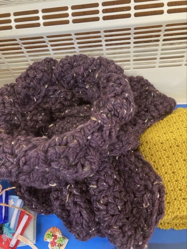 Scarf and head warmer made by Dexi